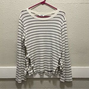 LNA Striped Sweater with tie sides
